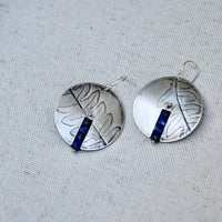 Centered Fern Earring: Brass or Sterling Silver