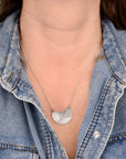 Crescent Leaf Necklace, Sterling Silver or Brass Botanical Pendant, Handmade Nature Jewelry