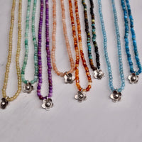Canyon Blossom  Necklace with Teal Blue Apatite