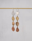 Hydrangea Petal Drop Earrings | Botanical Flower Impression | Handmade Ombré Dangle Earrings