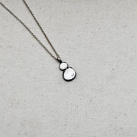 Double Silver Nugget Necklace