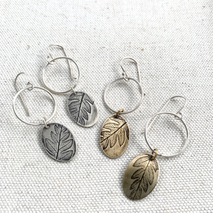 Fern Moon: Sterling Silver or Brass