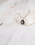 Morning Tide — Grey Sapphire, Ombre Labradorite & Rainbow Moonstone Necklace