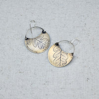 Fern Crescent Earring: Sterling Silver or Brass