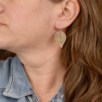 Pressed Leaf Dangle Earrings