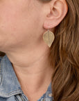 Pressed Leaf Dangle Earrings