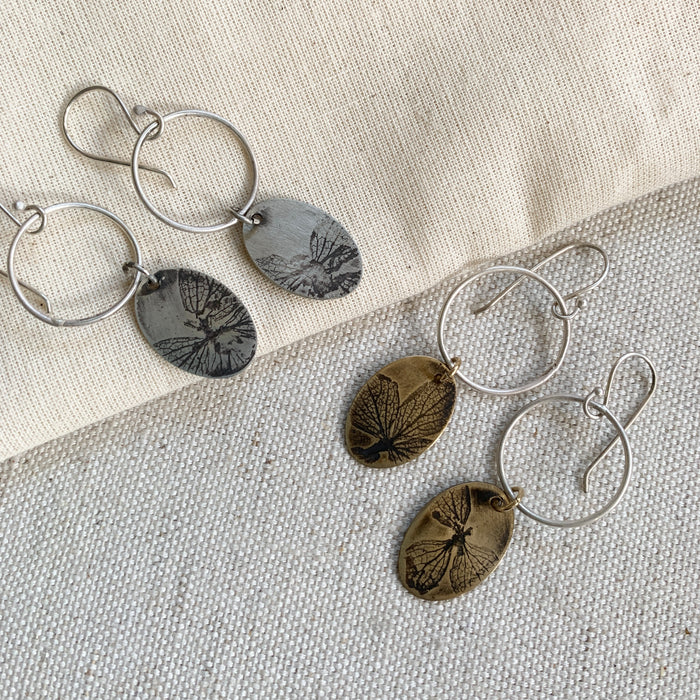 Hydrangea Moon: Brass or Sterling Silver