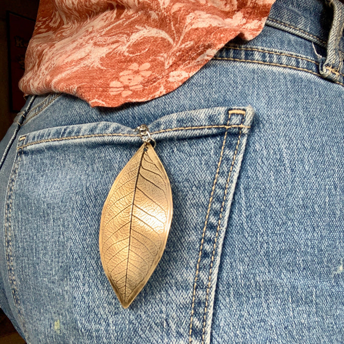 Brass Leaf Key Chain