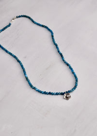 Canyon Blossom  Necklace with Teal Blue Apatite