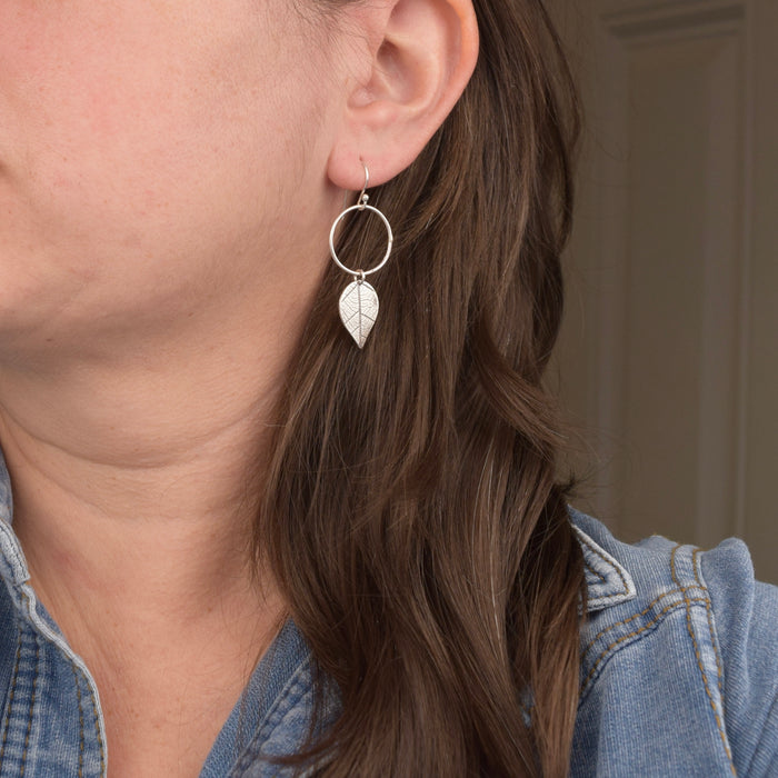 New Moon Leaf Earring