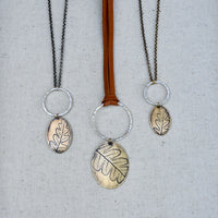 Fern Moon Necklace: Sterling Silver or Brass