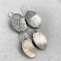 Fern Ovals : Brass or Sterling Silver