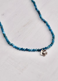 Canyon Blossom  Necklace with Teal Blue Apatite