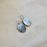 Hydrangea Ovals : Brass or Sterling Silver