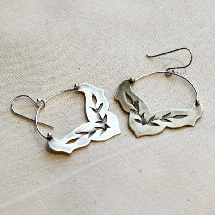 Sweetgrass Fancy Crescent: Brass or Sterling Silver