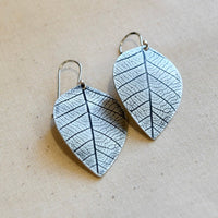 Leaf Earring: Sterling Silver or Brass