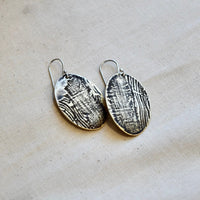 Woodland Ovals: Brass or Sterling Silver