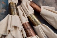 Leaf Impression Napkin Ring Set