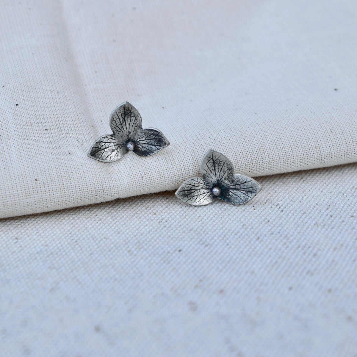 Hydrangea Flower Stud Earrings