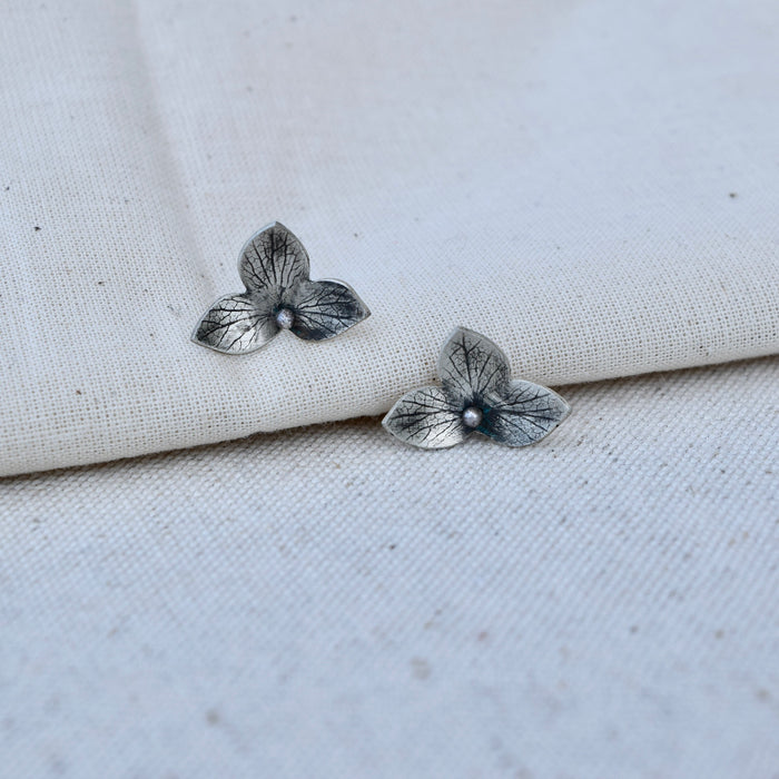 Hydrangea Flower Stud Earrings