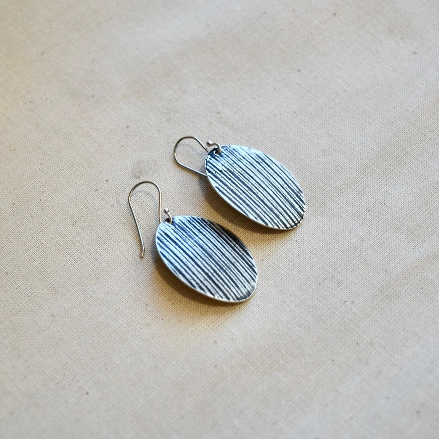 Woodland Ovals: Brass or Sterling Silver