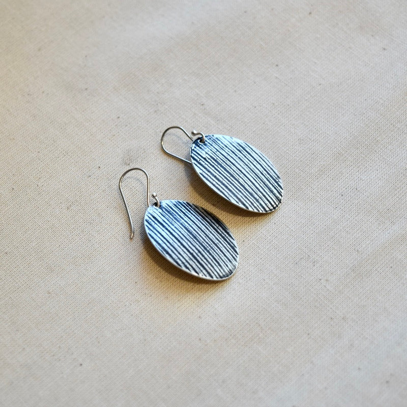 Woodland Ovals: Brass or Sterling Silver