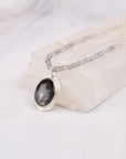 Morning Tide — Grey Sapphire, Ombre Labradorite & Rainbow Moonstone Necklace