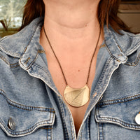 Turning Leaf Crescent Necklace