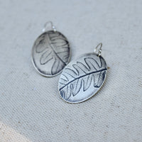 Fern Ovals : Brass or Sterling Silver