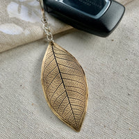 Brass Leaf Key Chain