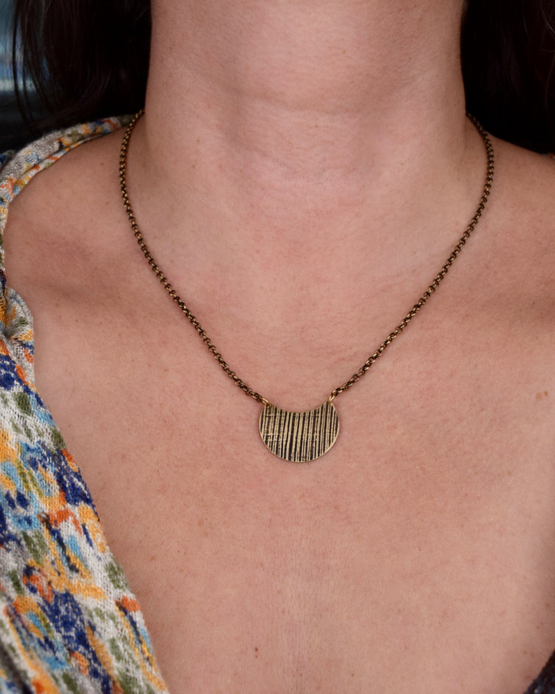 Woodland Crescent Necklace