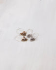 Hydrangea Floral Dangle Earrings| Botanical Flower Impression| Handmade Sterling Silver Earrings