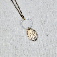 Fern Moon Necklace: Sterling Silver or Brass