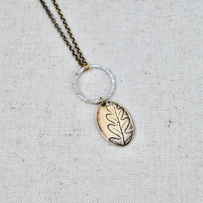 Fern Moon Necklace: Sterling Silver or Brass