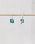 Raw Gemstone Droplet Earrings | Handmade Sterling Silver | Artisan Birthstone Earrings