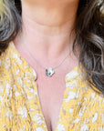 Canyon Blossom Necklace, Single Flower Pendant, Sterling Silver or Brass, 18"