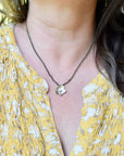 Canyon Blossom Necklace, Single Flower Pendant, Sterling Silver or Brass, 18"