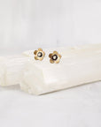 Canyon Blossom Studs, Five Petal Flower Earrings, Sterling Silver or Brass