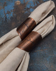 Leaf Impression Napkin Ring | Brass or Copper