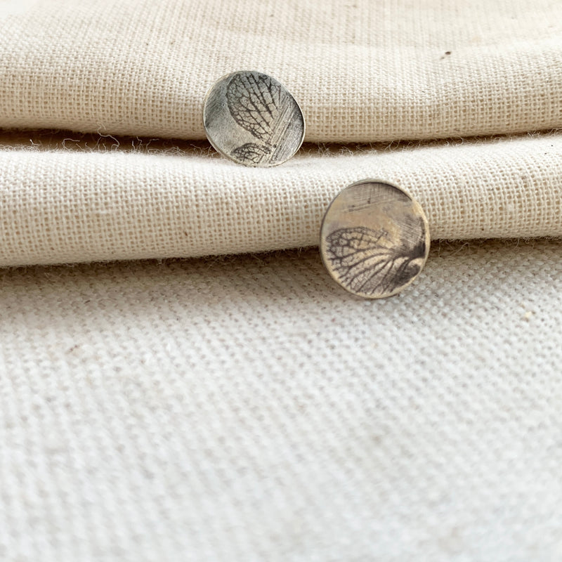 Hydrangea Impression Sterling Silver Studs