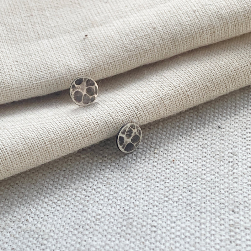 Night Moon Studs in Sterling Silver