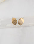 Pressed Hydrangea Ovals| Hydrangea Flower Impression Earrings| Botanical IMpression Jewelry