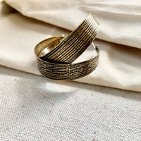 Woodland Hoop Earring: Brass or Sterling Silver