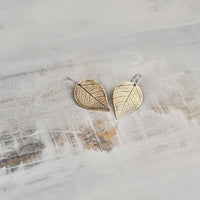 Pressed Leaf Dangle Earrings