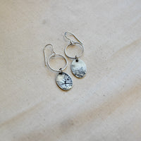 Hydrangea Moon: Brass or Sterling Silver