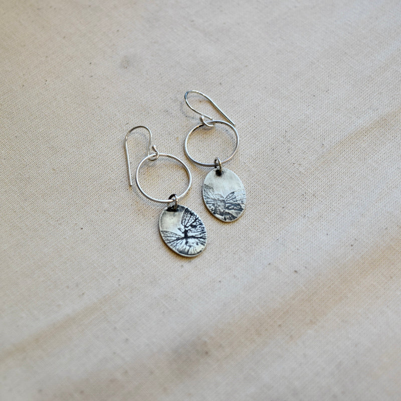 Hydrangea Moon: Brass or Sterling Silver