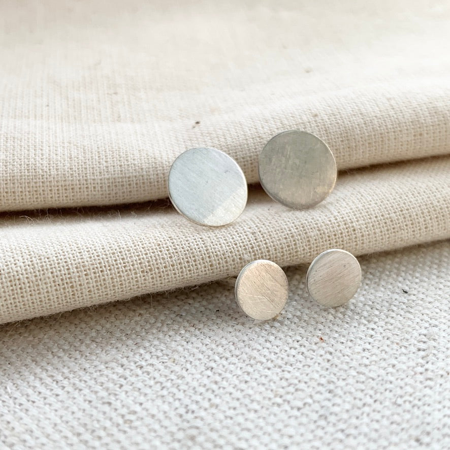 Full Moon Studs in Sterling Silver