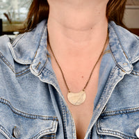Turning Leaf Crescent Necklace