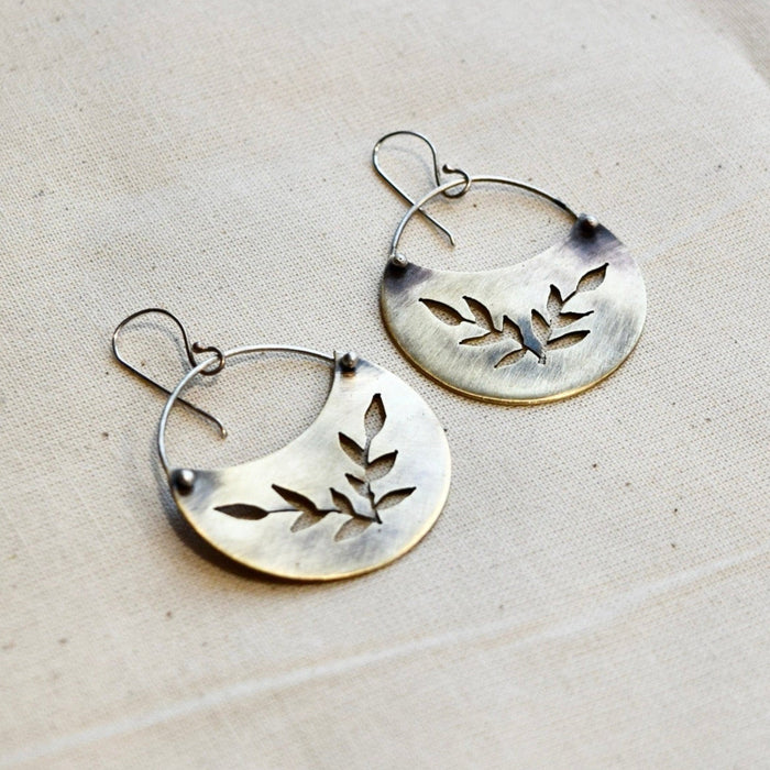 Sweetgrass Crescent: Brass or Sterling Silver