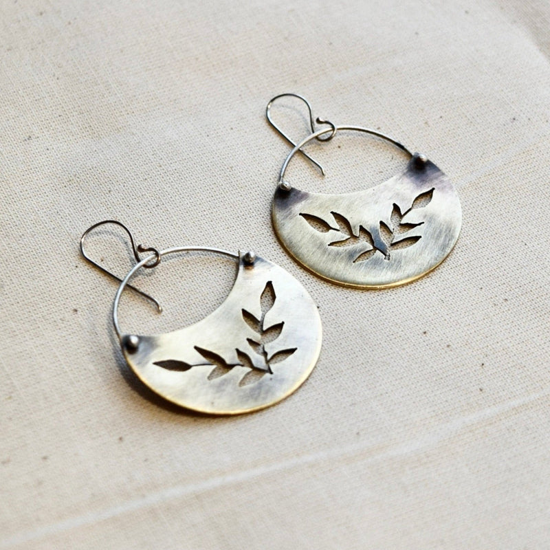 Sweetgrass Crescent: Brass or Sterling Silver